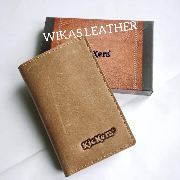 Gambar DOMPET PRIA KULIT ASLI DOMPET LIPAT SLOT KARTU BANYAK MODEL TANGGUNG 100% KULIT SAPI ASLI - Tan dari ART LEATHER_NEW undefined Tokopedia
