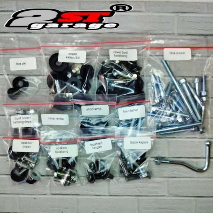 Gambar Baut Bodi Fizr Lengkap Full set/Baud Yamaha force 1 Full Body 1 set - Flst+Karet+Blok dari 2store garage undefined Tokopedia
