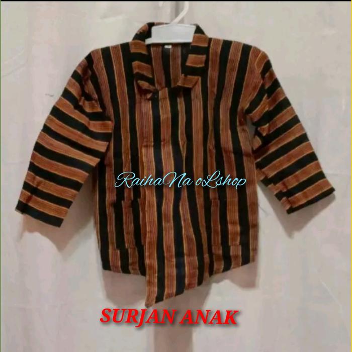 Gambar SETELAN BAJU ANAK LAKI JAWA | SURJAN LURIK ANAK + CELANA ROK WIRU ANAK + BLANGKON ANAK | SURJAN LURIK ANAK + SEMBONG/TAPIH ANAK + BLANGKON ANAK | PAKAIAN TRADISIONAL ANAK PRIA MODERN KLASIK KHAS ADAT JAWA SOLO JOGJA - SURJAN ANAK-AJA, L dari RaihaNa oLshop17 undefined Tokopedia