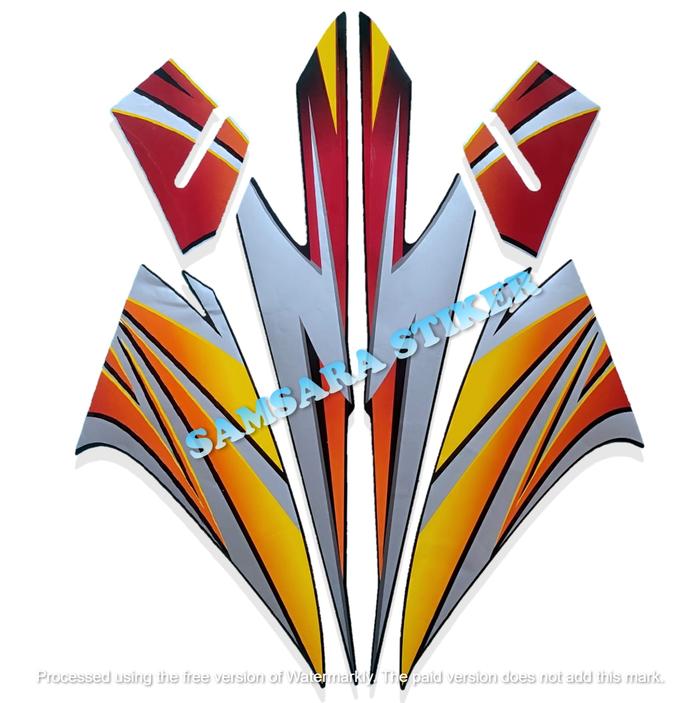 Gambar STICKER STRIPING MOTOR HONDA TIGER 2002 STANDAR FULL SET - ful htm silver dari samsara stiker undefined Tokopedia