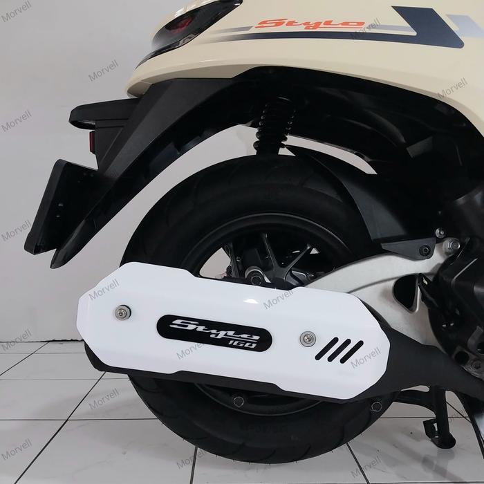 Gambar honda stylo 160 muffler cover garnish tameng tutup knalpot - Putih dari Morvell Motoproject undefined Tokopedia