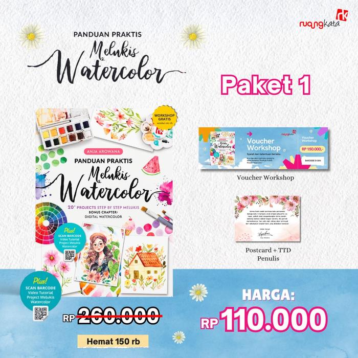 Gambar Pre Order - Buku Anak Panduan Praktis Melukis Watercolor - Ruang kata - Bumifiksi - Paket 1 dari Bumi Fiksi Makassar undefined Tokopedia