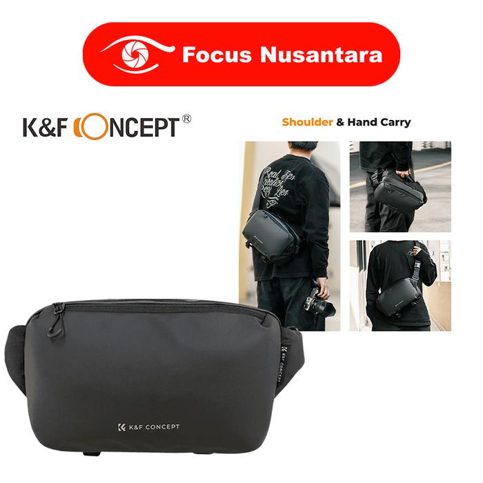 K&F Concept Alpha Sling Bag Camera 10L Shoulder Bag Tas Kamera Selepang  ORIGINAL BLACK
