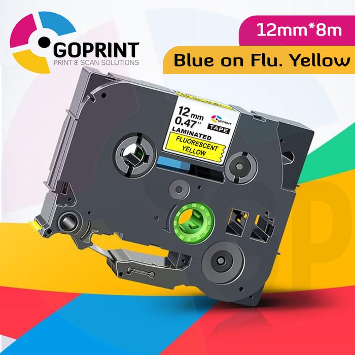 Gambar Label Tape TZe-231 12mm 8m Compatible Printer Brother P-Touch TZe231 - Blk on Flu Ylw dari GoPrint Solutions undefined Tokopedia