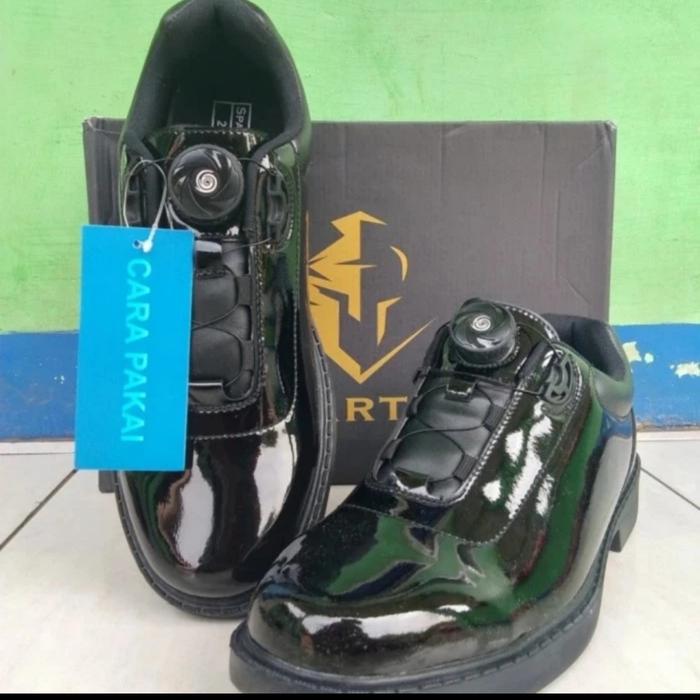 Gambar Sepatu Pdh Spartan Tali Putar - Hitam, 45 dari NAUFALYIN STOORE undefined Tokopedia