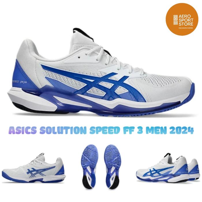 Gambar [ SEPATU TENIS ASICS SOLUTION SPEED FF 3 MEN 2024 / White Tuna Blue ] - Putih, 45 (28,5 cm) dari Aero Sport Tenis Store undefined Tokopedia