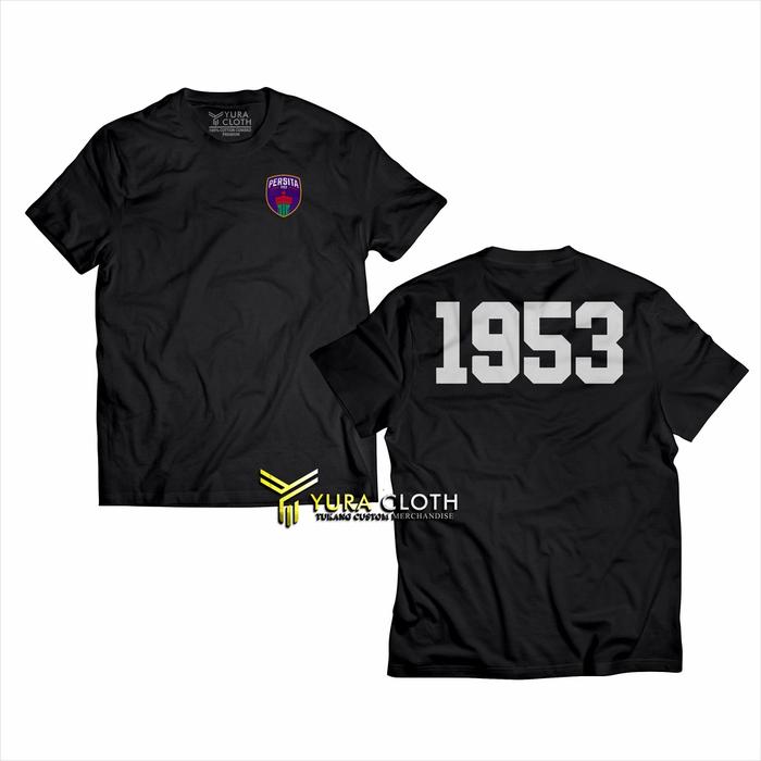 Gambar Kaos Pria Distro PERSITA TANGERANG 1953 CASUAL ULTRAS SEPAK BOLA - Hitam, S dari YURA CLOTH undefined Tokopedia