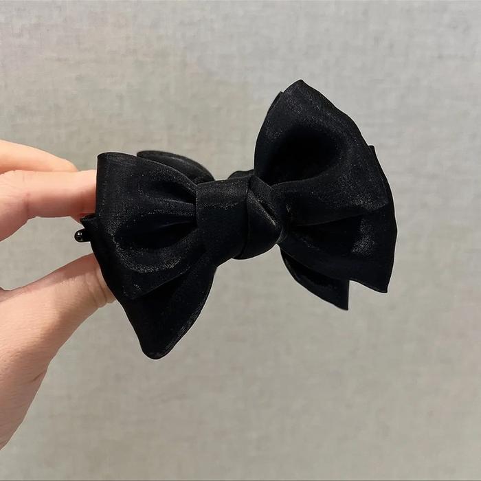 Gambar RSM Jepitan Jedai Bahan Satin Hair Claw Motif Pita Aksesoris Rambut - Hitam dari Retail Shopping Mall undefined Tokopedia