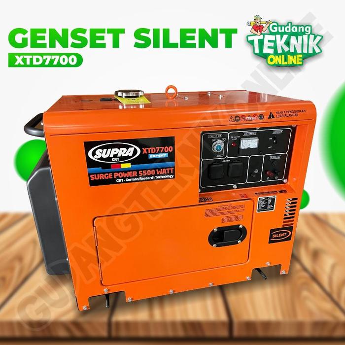 Gambar Gan Genset Silent DIESEL 5000W SUPRA XTD-7700 / Power Generator SOLAR dari vobydrop undefined Tokopedia