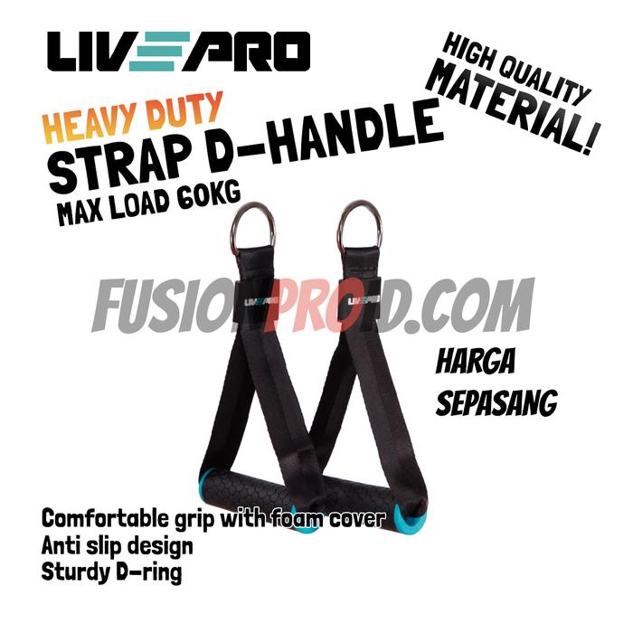 Gambar Strap Handle Fitnes Fitness Gym Resistance Band Cable Livepro - LP8192J dari Fusion Pro undefined Tokopedia