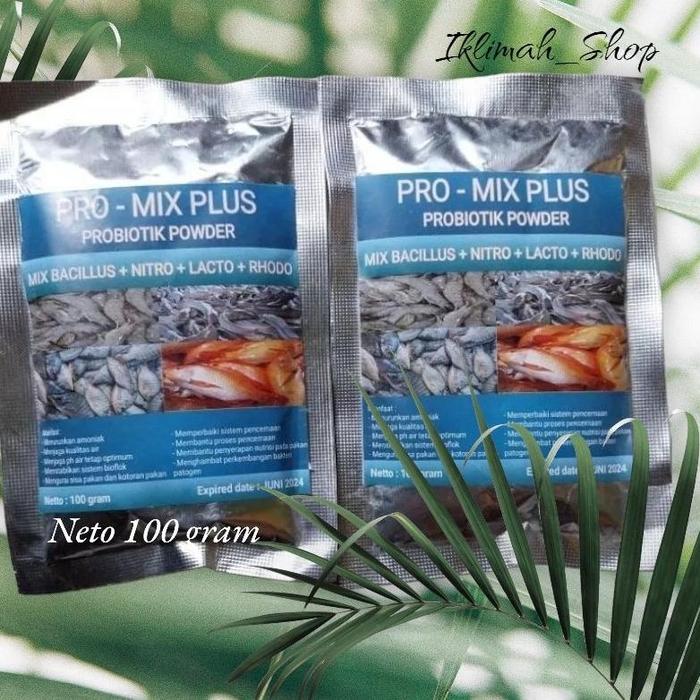 Gambar probiotik pro mix plus 100 gram/ probiotik kolam bioflok dari Toko Alfiiian undefined Tokopedia