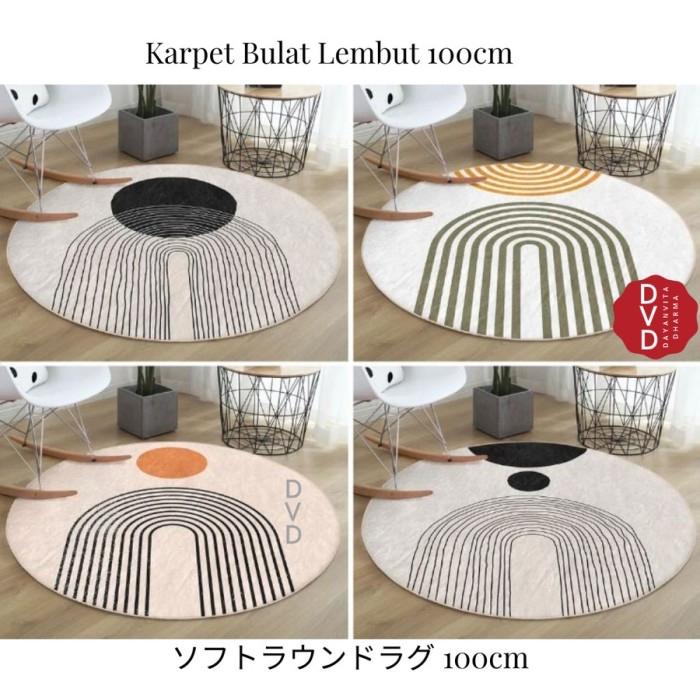 Gambar Floor Mat Premium Carpet Round Rug 100 Cm - Karpet Bulat Lembut 100cm dari Adorabellashop undefined Tokopedia