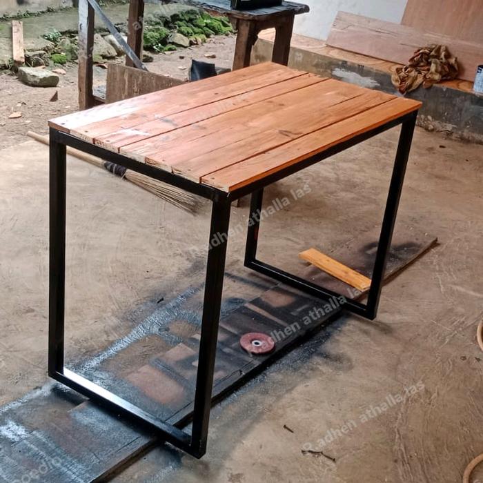 Jual meja besi hollow minimalis/meja cafe/meja belajar.. T70cm L50cm