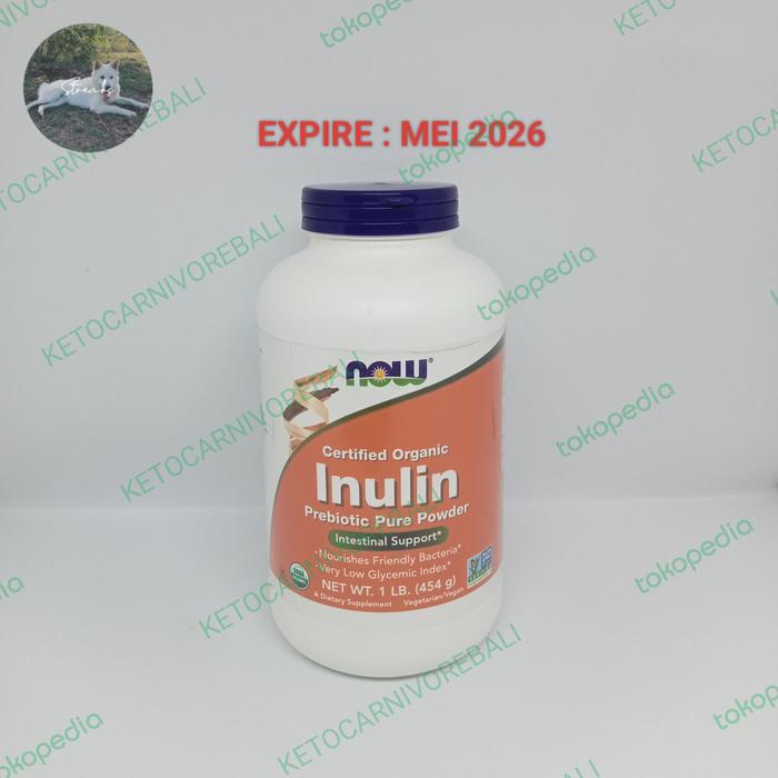 Gambar NOW INULIN PREBIOTIC PURE POWDER 227g - 454 gram dari KETOCARNIVOREBALI undefined Tokopedia