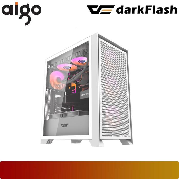 Gambar DARKFLASH DRX70 Mesh ATX PC Case - Putih dari Nano Komputer undefined Tokopedia