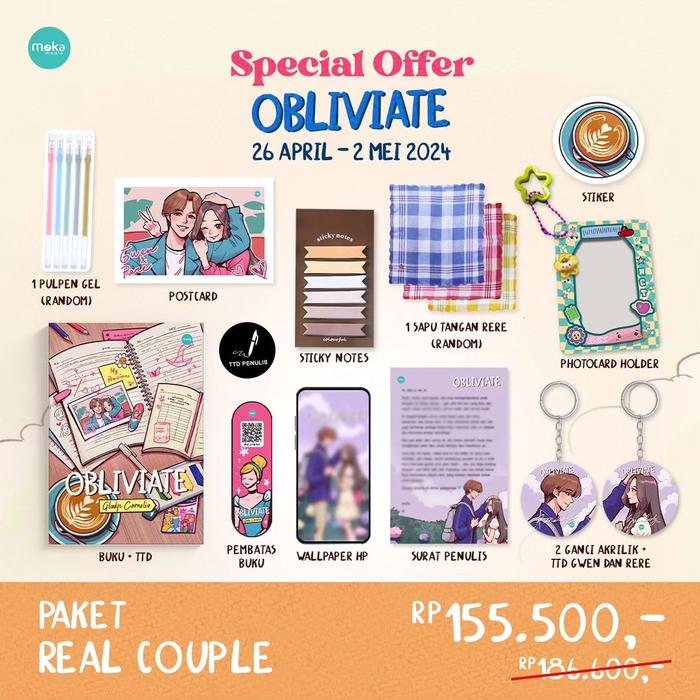 Gambar PRE ORDER Buku Novel - Obliviate - Gladys Cornelia - Moka - Bumifiksi - REAL COUPLE dari BumifiksiJogjakarta undefined Tokopedia