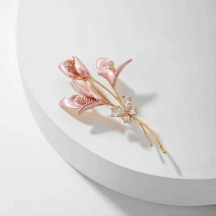 Gambar Bros Jilbab Bross Hijab Brooch Bunga Tulip pink Aksesoris Wanita Mewah dari Gallery Mamamia undefined Tokopedia