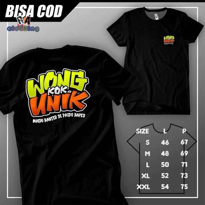 Gambar kaos wong kok unik cotton premium baju kaos wong ko unik keren murah - Hitam, L dari RAC Tokopedia undefined Tokopedia