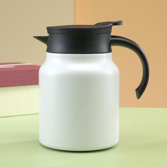 Gambar Teko teh Thermos Stainless Steel Thermal Insulation Teapot  Portable Coffee Pot Teapot 1000ML - Putih dari abmamashop undefined Tokopedia