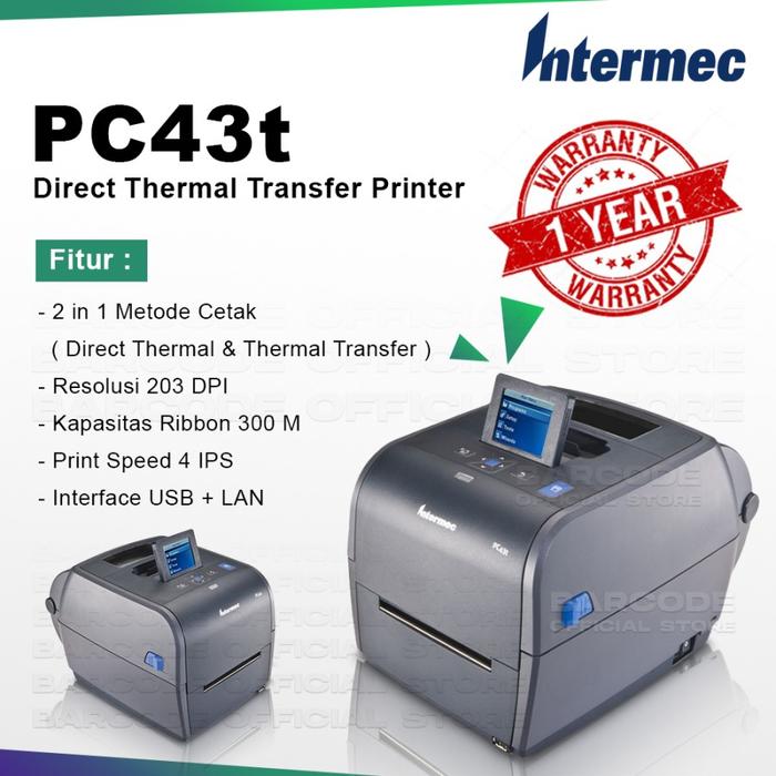 Gambar Printer Barcode Intermec PC43t / PC-43 USB + LAN Port 203 DPI - PC43T dari Barcode Store Solutions undefined Tokopedia