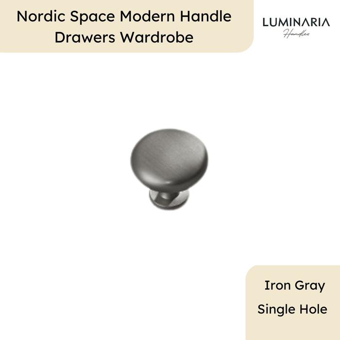 Gambar Tarikan Lemari Handle Handel Knob Knop Nordic Space Modern Handle Drawers Wardrobe - Gray Single dari Luminaria Handles undefined Tokopedia
