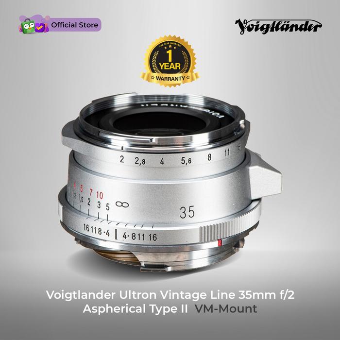 Gambar Voigtlander Lens 35mm f2.0 VM Ultron Vintage Line II for Leica M - Silver dari Voigtlander Indonesia undefined Tokopedia