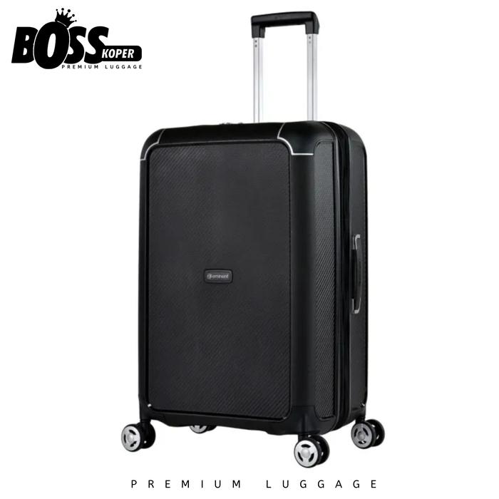 Gambar Koper 25 Inch EMINENT (B0002) Hardcase Medium Full Karet + TSA Lock - Hitam dari Boss Koper undefined Tokopedia