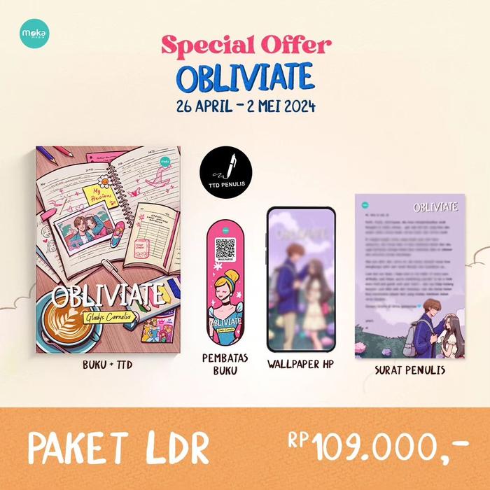 Gambar PRE ORDER Buku Novel - Obliviate - Gladys Cornelia - Moka - Bumifiksi - LDR dari BumifiksiJogjakarta undefined Tokopedia