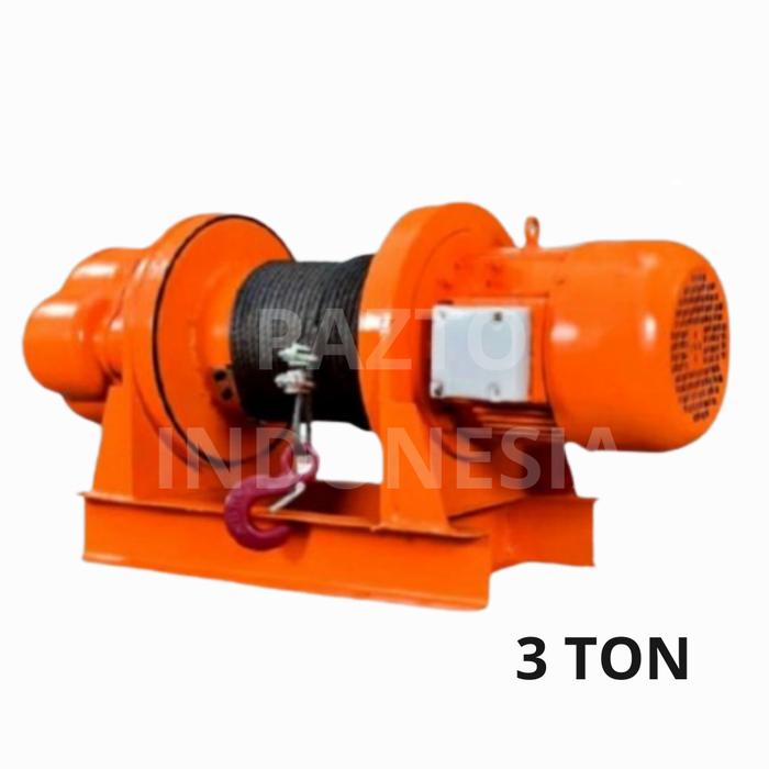 Jual Electric Wire Rope Winch Hoist 3 Ton x 100 Meter 3 phase ...