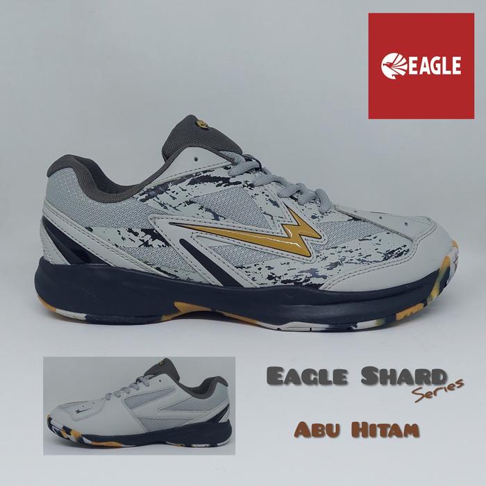 Gambar NEW Sepatu Badminton EAGLE SHARD Series (Original) - Abu Hitam, 43 dari SHOE N SLIPPER Tokopedia undefined Tokopedia