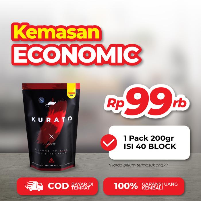 Gambar KURATO Racun Tikus Ampuh Basmi Hingga Sarang Bergaransi Original 100% - Ekonomis 200gr dari KURATO INDONESIA undefined Tokopedia