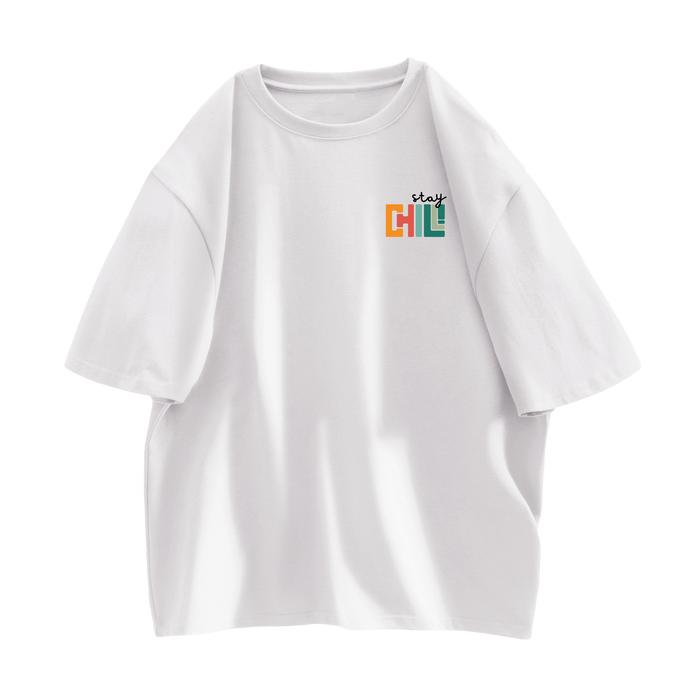 Gambar Three Pigeon T-Shirt Stay CHILL -  Kaos High Quality 100% Cotton - White, L dari Three Pigeon Official undefined Tokopedia