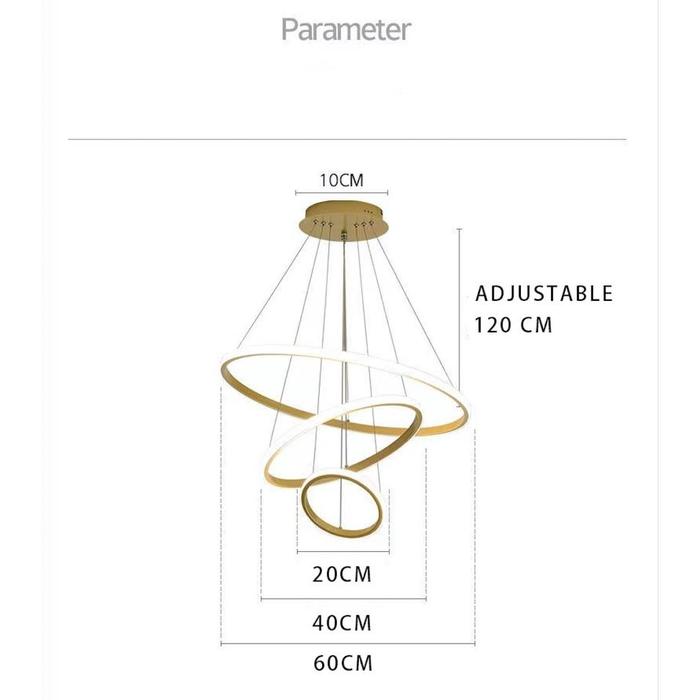 Gambar Lampu Gantung Minimalis Kristal Lampu Hias Gantung Ruang Tamu Lampu - 3rings-emas dari Velocitymart undefined Tokopedia