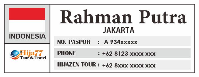 Gambar Cetakinc - Sticker Identitas Koper Haji Umroh Bisa Pakai Foto Bahan Vinyl Anti Air - KP3, 15cm dari Cetak Inc. undefined Tokopedia