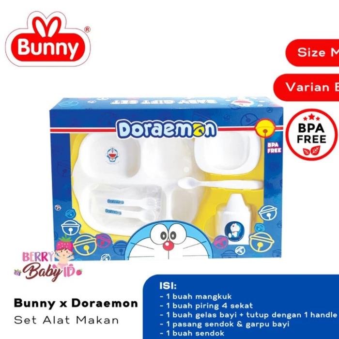 Gambar Lusty Bunny Doraemon Feeding Set Size M Motif B - alat makan bayi dari babystar mk undefined Tokopedia