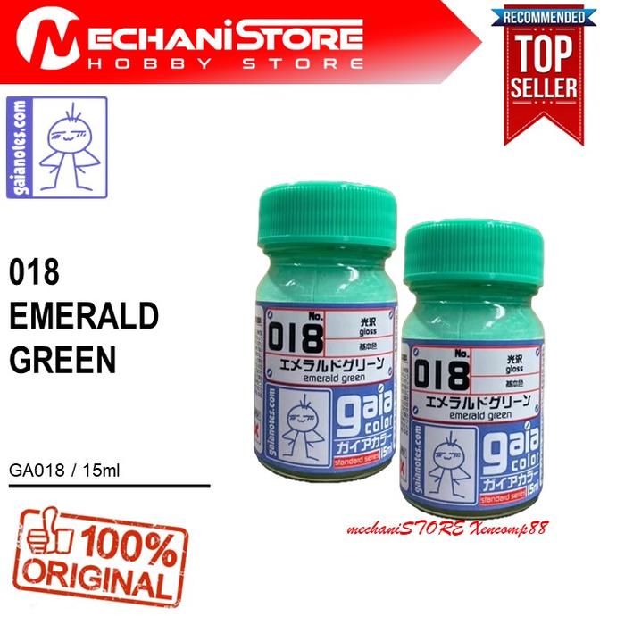 Gambar GAIA PAINT GA 018 - EMERALD GREEN - Cat Gundam Model Kit Paint dari mechaniSTORE Bandung undefined Tokopedia