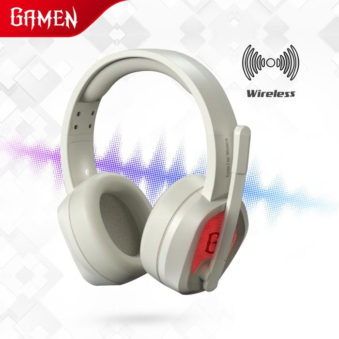 Gambar GAMEN Dual Mode Wired and Wireless Pro Gaming Headset/Headphone Shadow II Original - Garansi 1 Tahun - Creamy White dari Gamen Fancooler Indonesia undefined Tokopedia