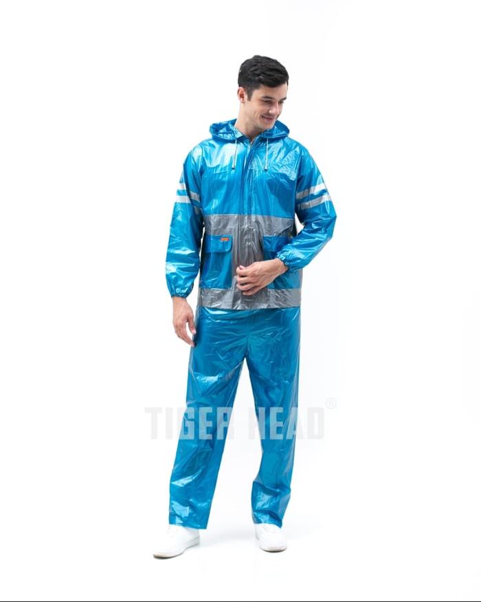 Gambar OBRAL PROMO JAS HUJAN STELAN DEWASA TIGER HEAD THE BEST KODE 230 - Biru dari jas hujan jkt undefined Tokopedia