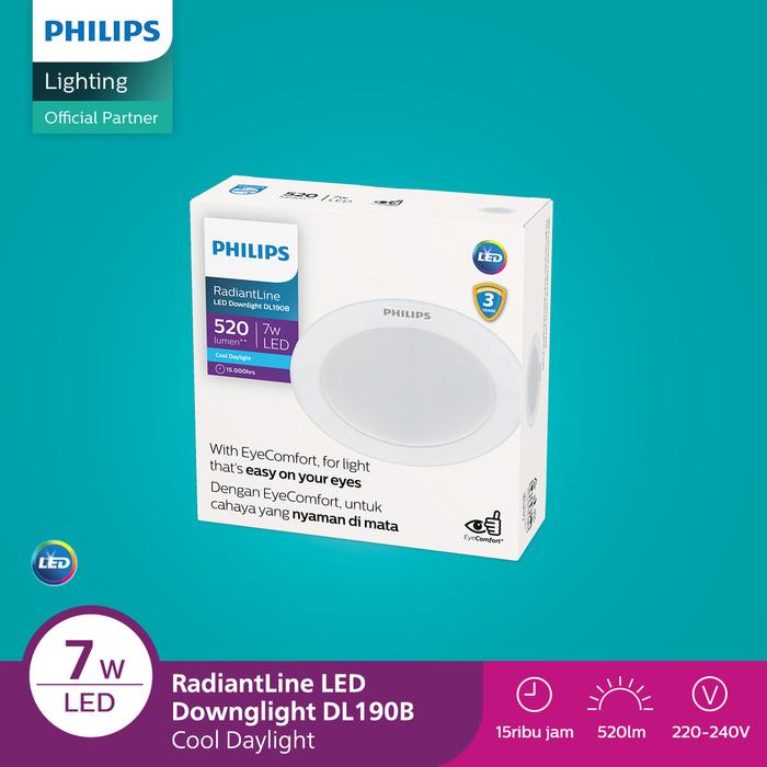 Gambar Philips Lampu Radiantline LED Downlight DL190B 7W 6500K Putih dari Philips lighting Surabaya undefined Tokopedia
