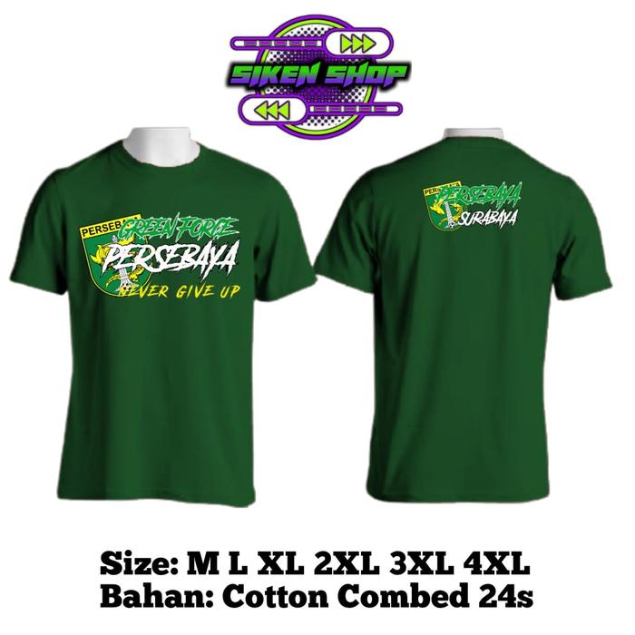 Gambar Kaos persebaya green force - Hijau Botol, 4XL dari Siken Shop undefined Tokopedia