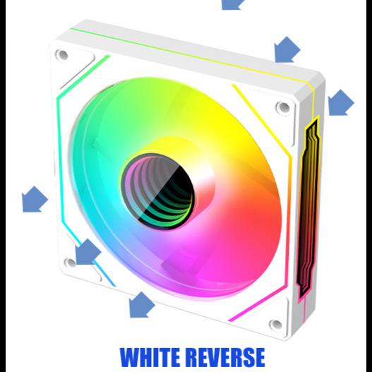 Gambar COOLMOON FAN CASING HIFROST PRISM 5PRO ARGB PWM 12CM - PUTIH REVERSE dari Daftar Harga Komputer undefined Tokopedia
