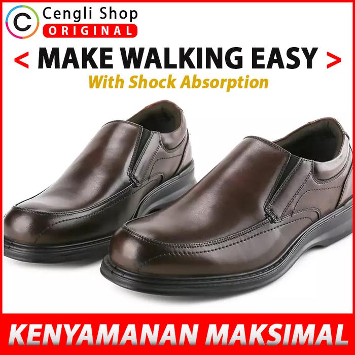 Gambar OBERMAIN SEPATU KULIT PRIA KERJA KANTOR BRANDED ASLI ORI COKLAT OM31 dari Cengli Shop ID undefined Tokopedia