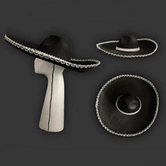 Gambar MARIACHI SOMBRERO mexico hat topi tradisional nexico cosplay kostum - Silver dari BabyAngelineShop undefined Tokopedia