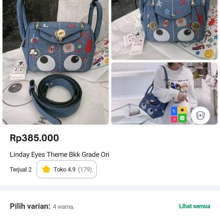 Gambar Tas Bangkok Eye Theme Hologram Ready No PO - lindi dari Rosakitty undefined Tokopedia
