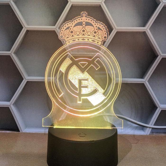 Gambar Lampu Hias Lampu Tidur Akrilik LED Real Madrid / Standing Lamp Acrylic - Warm White dari Kinans Online undefined Tokopedia