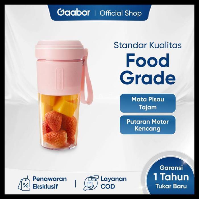 Gambar Gaabor Rechargeable Mini Portable Juicer 300ML Blender Jus Mini Alat - pink dari tokoheri12 undefined Tokopedia