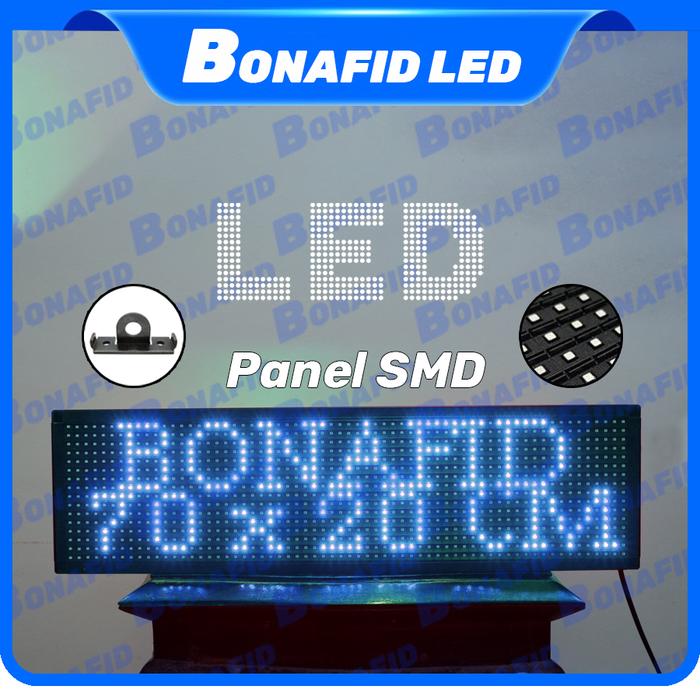 Jual Jual LED Running Text Indoor Merah 70 cm x 20 cm - Putih SMD ...