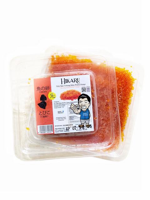 Gambar Hikaru Tobiko Flying Fish Roe- Telur ikan terbang 50 g - Orange dari IndoFresco undefined Tokopedia