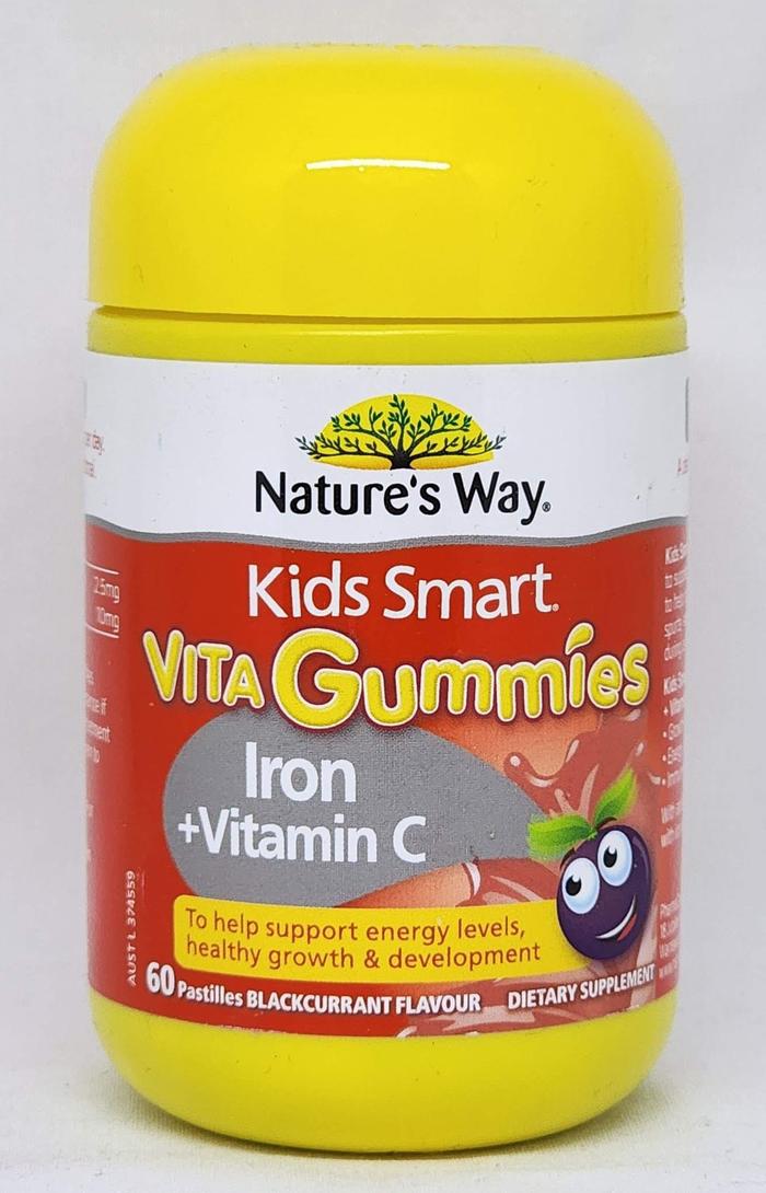 Gambar NATURE'S WAY Kids Smart Omega-3 Fish Oil Calcium Zinc Vitamin D3 Iron Vitamin C Multivitamin Anak-Anak - Vit C + Iron 60 dari KANA SuperStore undefined Tokopedia