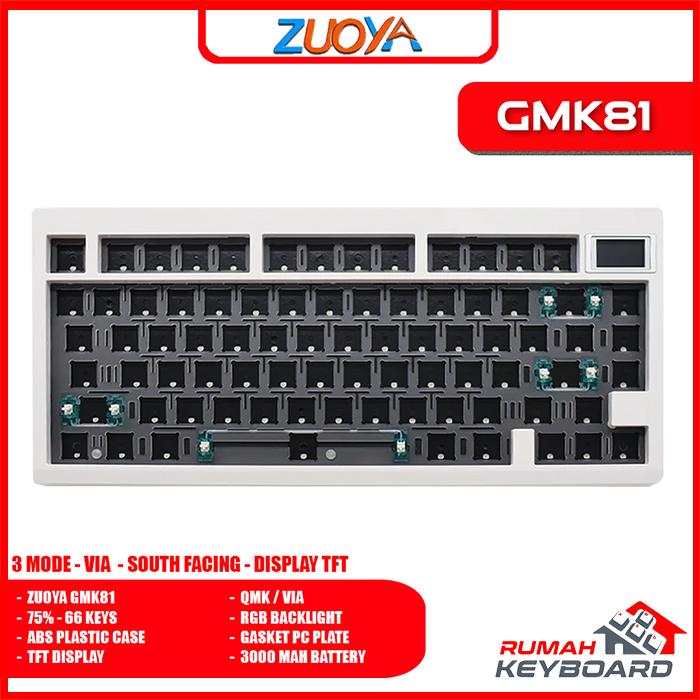 Gambar Mechanical Keyboard - ZUOYA GMK81 - 75% - South - RGB TFT Display VIA - Putih dari Rumah-Keyboard undefined Tokopedia